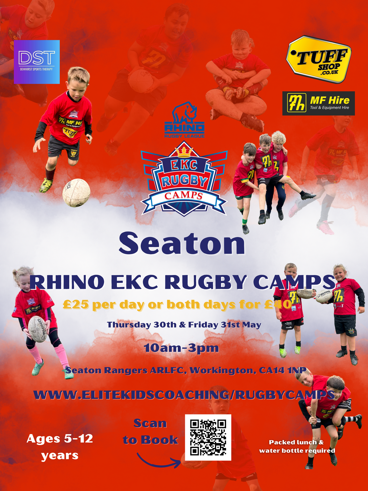 Seaton May Rhino EKC Rugby Camp Day 1 Thursday 30th May