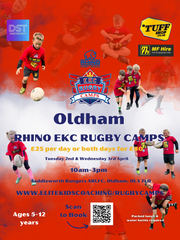 Oldham Rhino EKC Rugby Camp Wednesday 3rd April